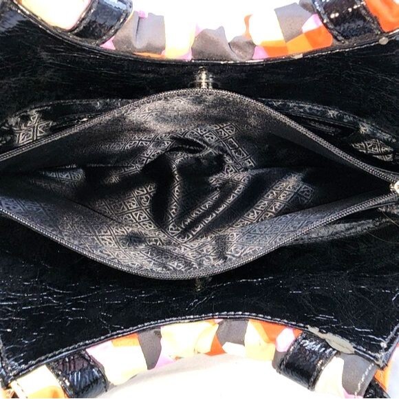 Relic by Fossil Multicolored Geometric Print Shoulder Crossbody Bag 14"X9"X4" - Picture 9 of 12